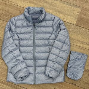Womens Size Large  Eddie Bauer EB650 Down Puffer Jacket With Carry Bag Read